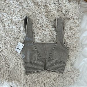Vintage gray free people good karma bra